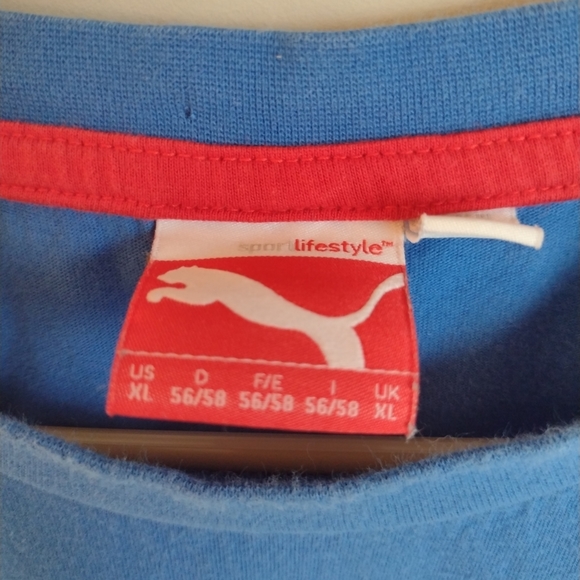 PUMA Men's Oversized Logo Tee. Italian Flag Colors, Green White & Red. 🔥XLARGE - Picture 3 of 3